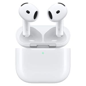 هدفون بلوتوثی اپل مدل AirPods 4 فاقد قابلیت نویز کنسلینگ، درگاه شارژ USB Type-C، شارژ بی سیم، با قابلیت اتصال به چند دستگاه، پشتیبانی از فرمان لمسی، نشانگر LED، پشتیبانی از دستیار صوتی، مقاوم در برابر