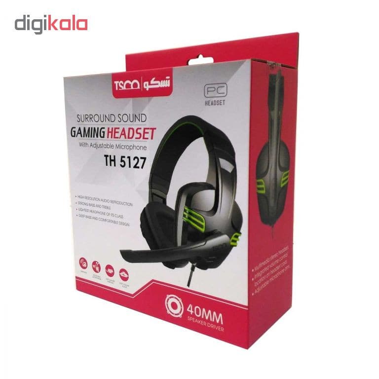 هدست مخصوص بازی تسکو مدل TH 5127 — تصویر ۵