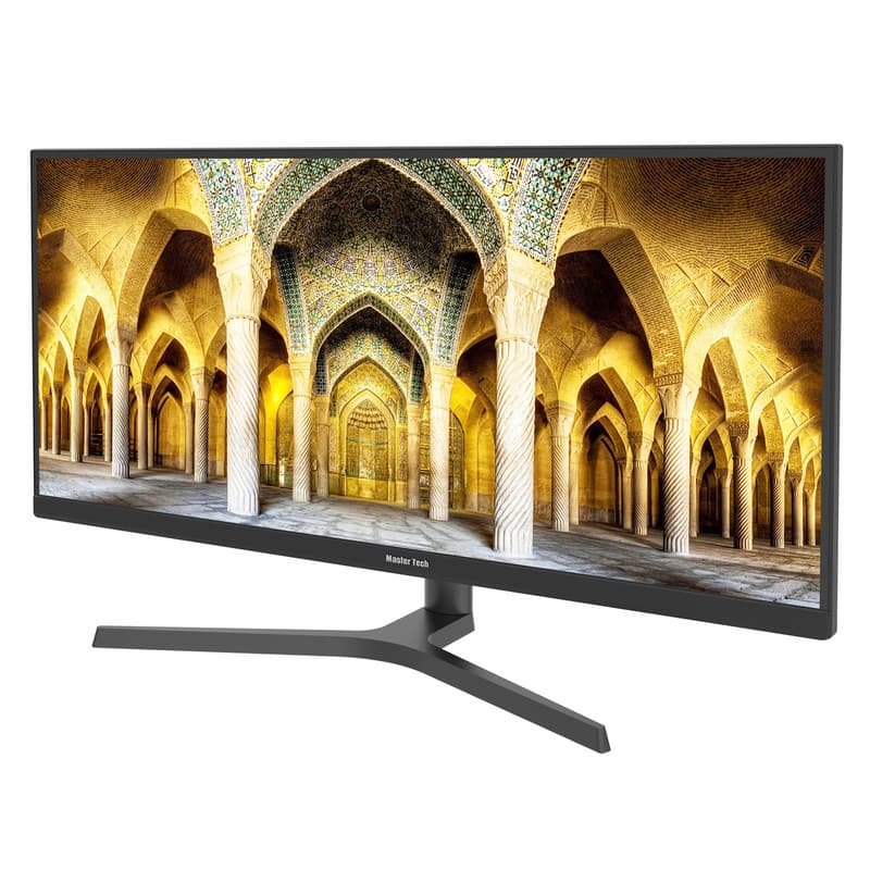 مانیتور گیمینگ 34 اینچ مسترتک مدل PA345UQ ، رزولوشن UltraWide QHD، پنل Rapid IPS، نرخ بروزرسانی 165 هرتز، با نسبت تصویر 21:9، دارای اسپیکر داخلی، دارای پورت HDMI و DisplayPort و USB و خروجی هدفون — تصویر ۴