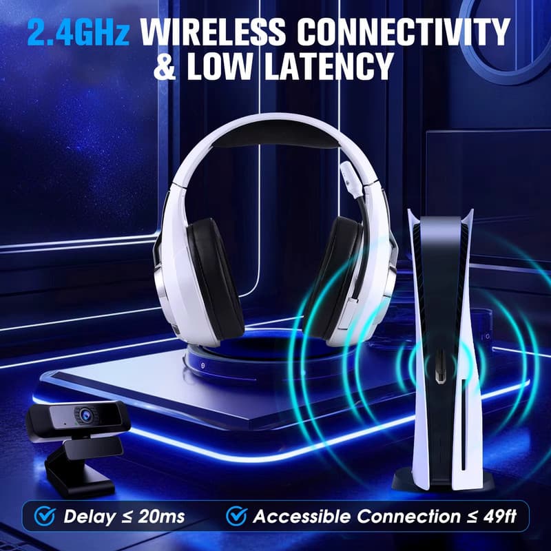 هدست مخصوص بازی بی سیم کوشن ایچ مدل GS400 ULTRA 7.1 Surround — تصویر ۴