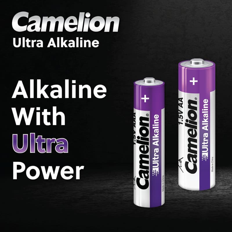 باتری قلمی و نیم قلمی کملیون مدل Ultra Alkaline بسته هشت عددی — تصویر ۴