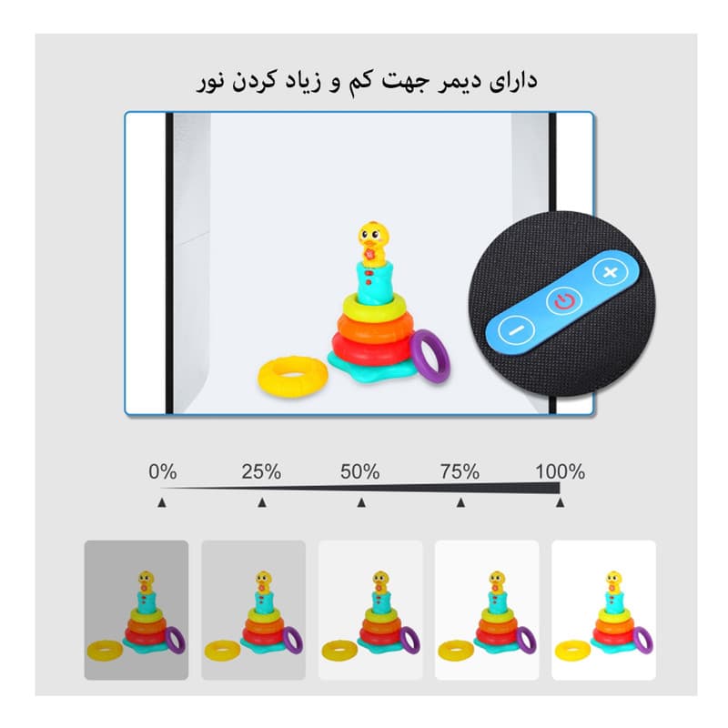 چادر عکاسی پلوز مدل Folding Portable ابعاد 25x25 سانتی متر — تصویر ۸