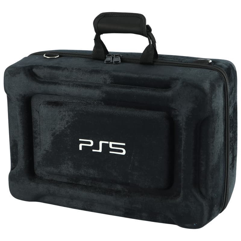 کیف حمل کنسول بازی پلی استیشن 5 مدل مخملی دوکاره PS5 Pro / Slim — تصویر ۶
