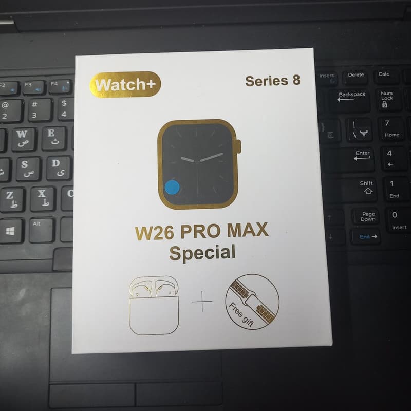 ساعت هوشمند مدل مدل w 26 Pro Max series8 2024 دارای قابلیت های صفحه نمایش رنگی، کنترل موسیقی (Music Player) بند سیلیکون — تصویر ۳