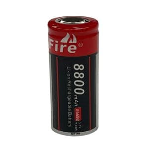باتری لیتیوم یون قابل شارژ کولیت فایر مدل 26650 کد 3.7v ظرفیت 8800 میلی‌آمپرساعت
