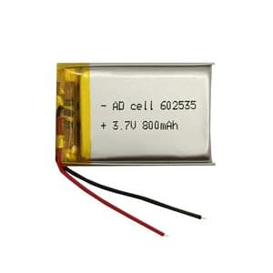 باتری لیتیومی کد 602535 ظرفیت 800 میلی آمپرساعت