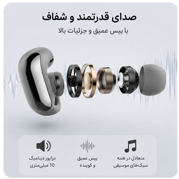 هدفون بلوتوثی گیمینگ مدل TWS — تصویر ۳