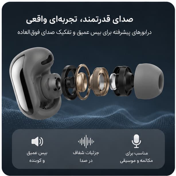 هدفون بلوتوثی گیمینگ مدل TWS — تصویر ۴