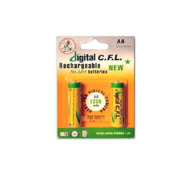 باتری قلمی قابل شارژ سی اف ال مدل NI-MH-1350 بسته 2 عددی — تصویر ۵