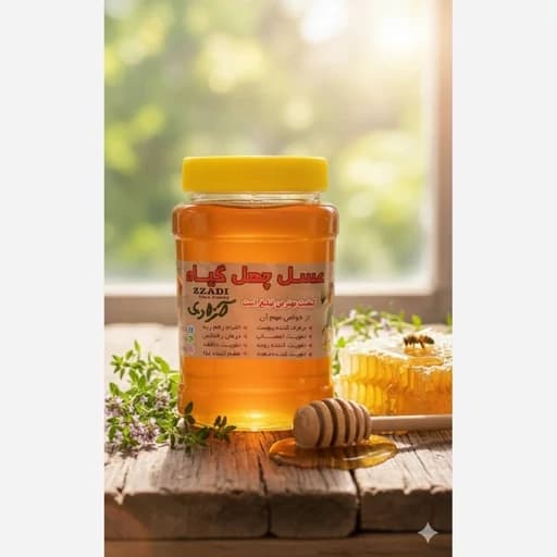 عسل طبیعی چهل گیاه خوش طعم مستقیم از زنبوردار برداشت 1405((پلمپ شده و بهداشتی)) — تصویر ۲