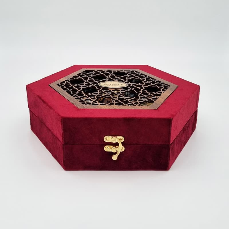 زعفران کادویی عاقله - 3 گرم به همراه هل - 10 گرم و قوری و هاون — تصویر ۴