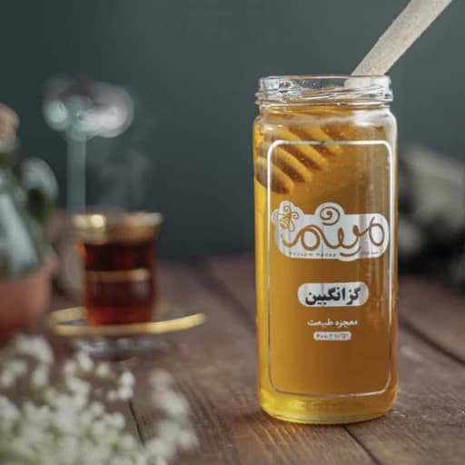 عسل گزانگبین طبیعی میثم 350 گرمی با ساکارز 3