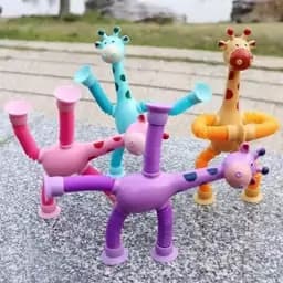 اسباب بازی زرافه فنری چسبونکی چراغدار وارداتی — تصویر ۷