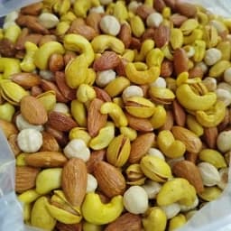 آجیل چهارمغز شور تازه مغزفندق سفید پسته اکبری(نیم کیلو) اجیل چهار مغز — تصویر ۵