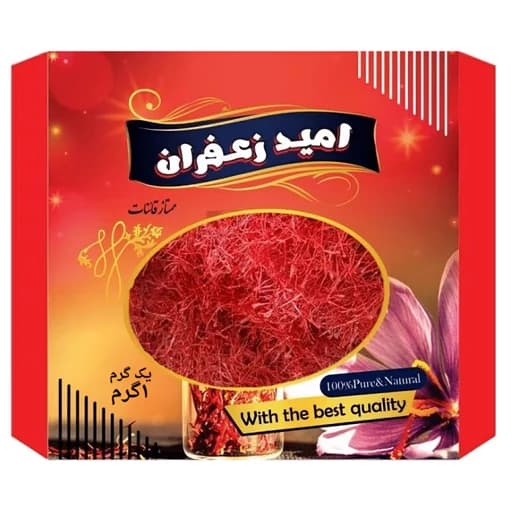 زعفران سرگل اصل قائنات امید زعفران 1 گرم | ضمانت بازگشت وجه