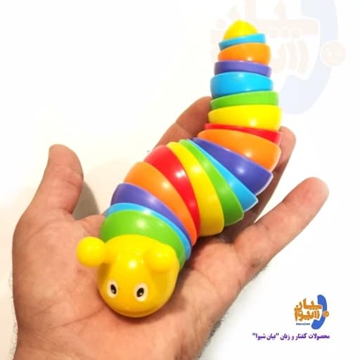 اسباب بازی دست ورزی کرم رنگین کمان