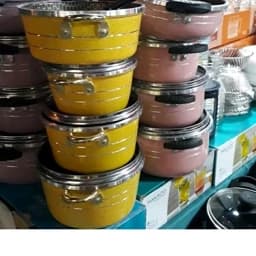 سرویس قابلمه 7پارچه دانشجویی مارک هلنا وپرتوکالاو مارک اسپیکودرسایزهای 14،16،18،بایک عددتابه سایز18باارسال رایگان — تصویر ۳