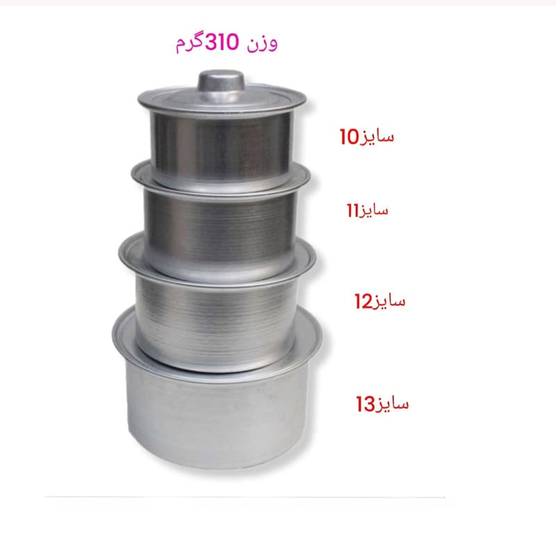 سرویس قابلمه 8پارچه مدل روحی ساده — تصویر ۳