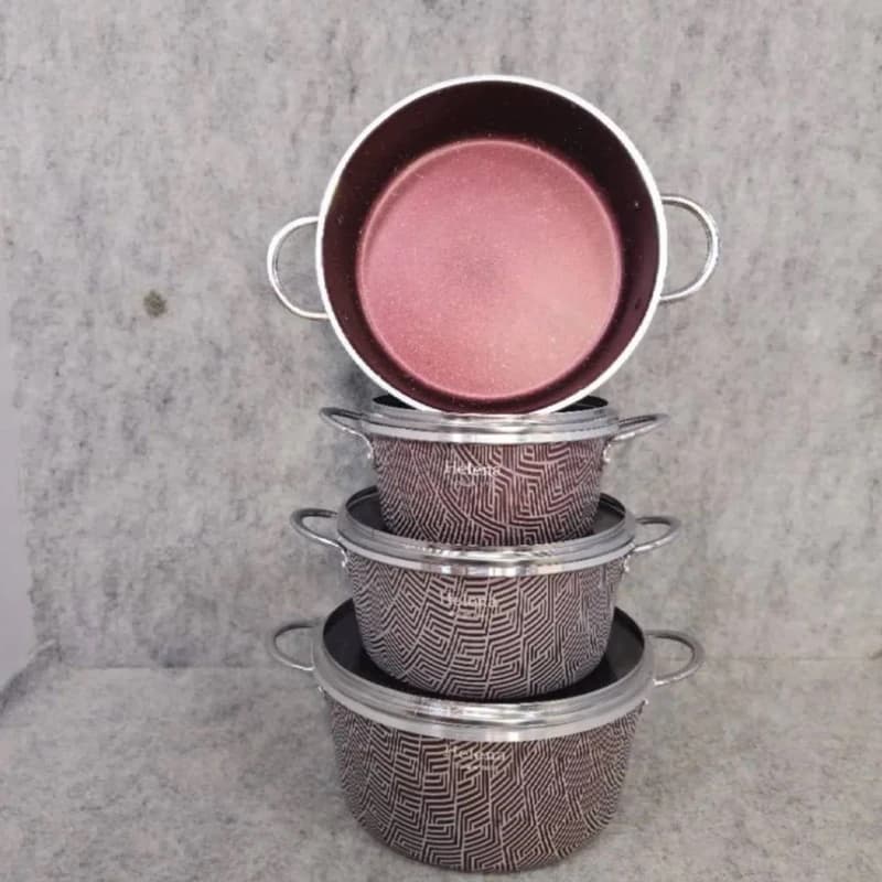 سرویس قابلمه و تابه گرانیت ۷ پارچه هلنا مدل زیگما — تصویر ۹