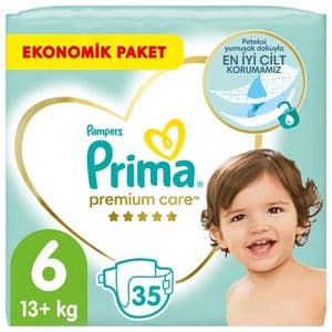 پوشک کودک پریما مدل ضد حساسیت سایز 6 بسته 35 عددی