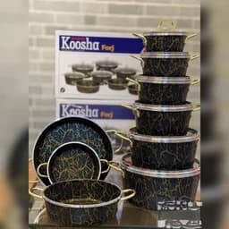 سرویس قابلمه 15 پارچه ماربل طرح سنگ — تصویر ۴