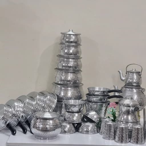 سرویس قابلمه روحی 40 پارچه روحی چکشی اقتصادی — تصویر ۲
