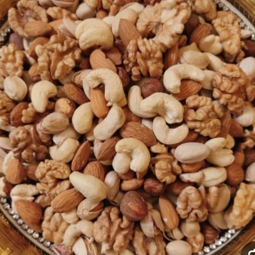 آجیل پنج مغز خام تازه و خوشمزه (نیم کیلویی)