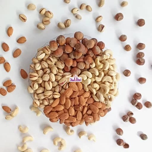 آجیل چهار مغز خام 500 گرمی تازه و مقوی