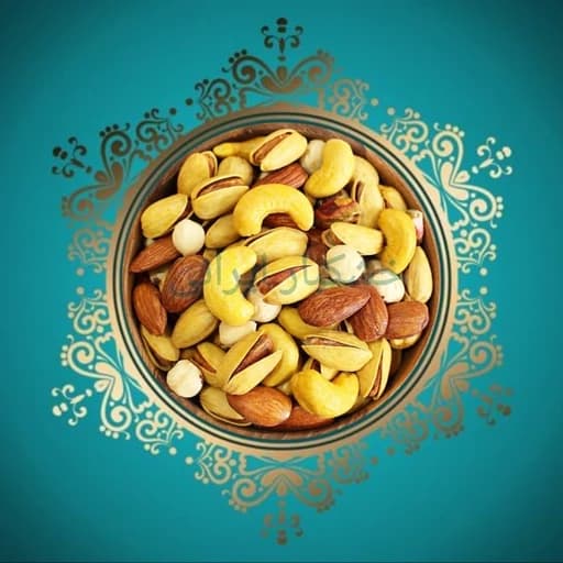 اجیل چهار مغز با پسته اکبری اعلا تازه و امسالی 500گرم — تصویر ۲