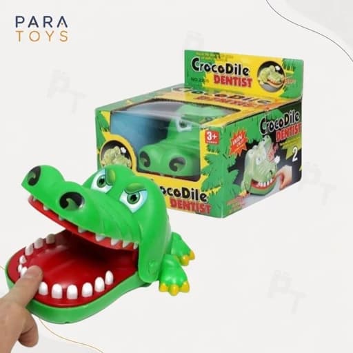 اسباب بازی کروکودیل عصبانی ( تمساح گازگیر ) سایز بزرگ وارداتی
