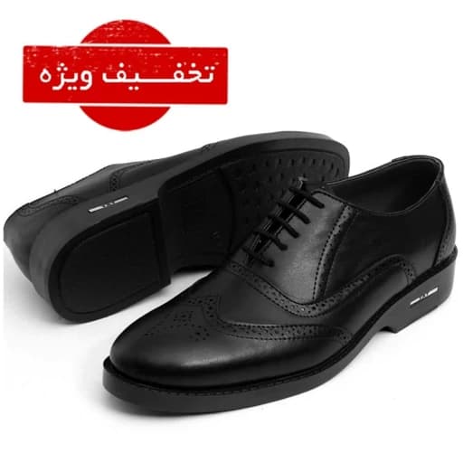 کفش مردانه هشترک برند تات رویه چرم خارجی با امکان تعویض سایز محصول آنلاین شاپ