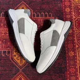 کفش مردانه تمام چرم طبیعی مدل فرید سفید — تصویر ۳