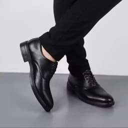کفش مردانه چرم مجلسی رویال بندی ساده — تصویر ۳