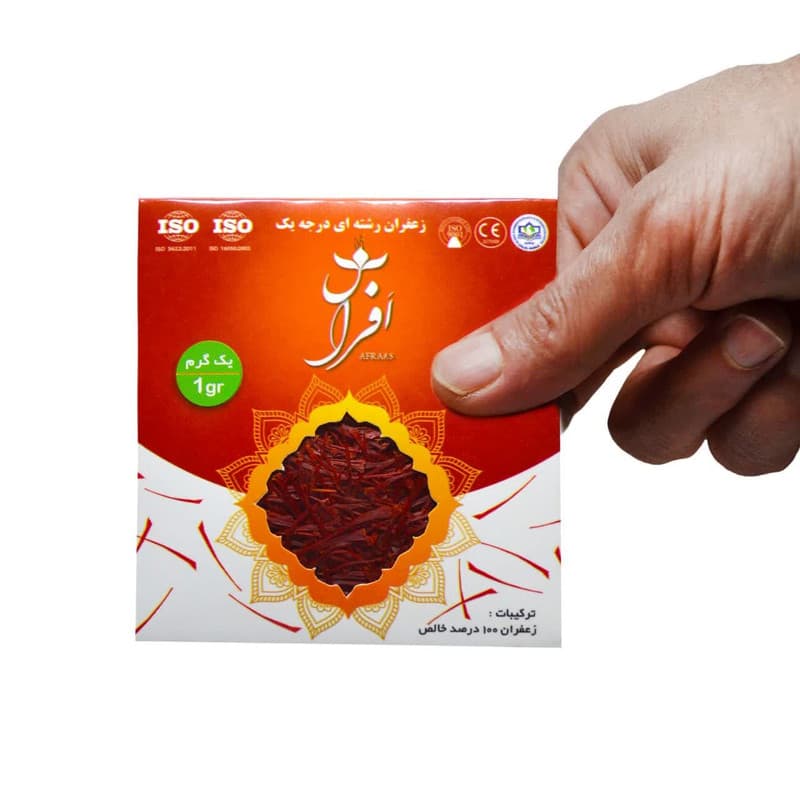 زعفران سوپر نگین افراس - 1 گرم بسته 20 عددی — تصویر ۲