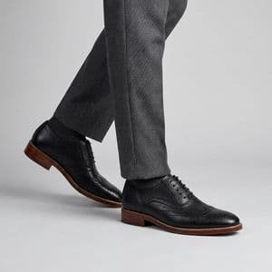 کفش رسمی مردانه چرم طبیعی با بند مدل Brogue-01 کد 409