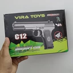 اسباب بازی کلت ساچمه ای ایرانی کلت ویرا تویز کلت ساچمه ای مدل c12 تفنگ ساچمه ای C12 کلت فلزی پلاستیکی AIR SOFT GUN c12 — تصویر ۵