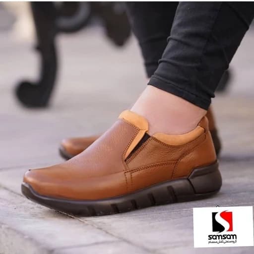 کفش مردانه تمام چرم طبی مدل صمصام کار تبریز — تصویر ۲