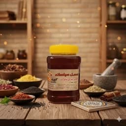 عسل سیاه دانه طبیعی خوش طعم مستقیم از زنبوردار یک کیلو گرم برداشت 1405 ** پلمپ شده و بهداشتی ** — تصویر ۳