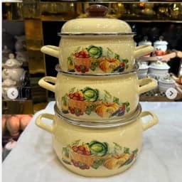 سرویس قابلمه لعابی خمره ای طرح کدو — تصویر ۳
