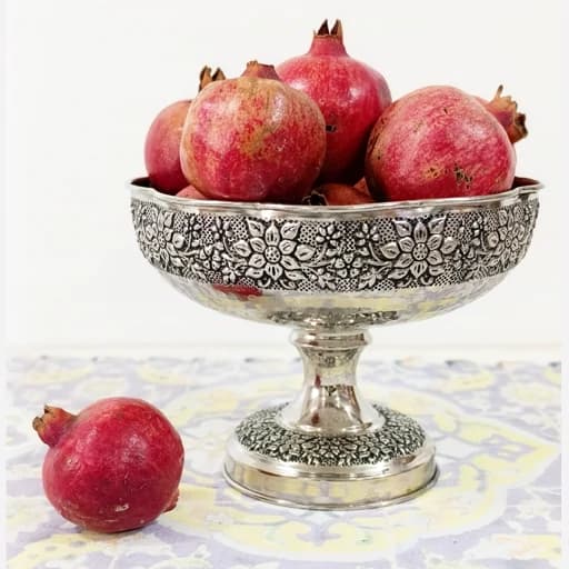 آجیل خوری مسی کروم گلبرگ قطر 22 نانو مناسب اجیل و میوه