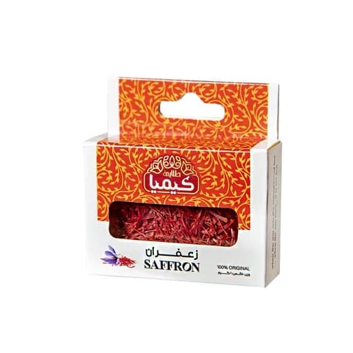 زعفران سوپر نگین صادراتی یک گرمی کیمیا طلایی با ظرف کریستالی