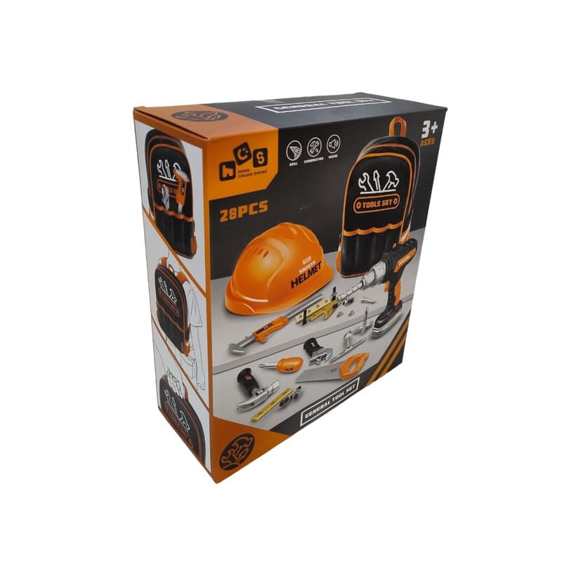 ست اسباب بازی ابزار مدل دریل طرح کیف ابزار کد 795 مجموعه 28 عددی — تصویر ۴