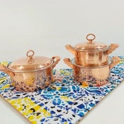 سرویس قابلمه مسی زنجان در سه سایز — تصویر ۳