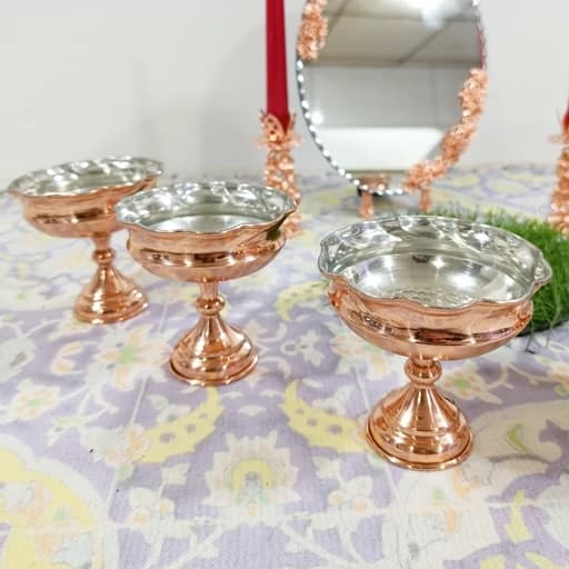 آجیل خوری تک نفره شش تایی یا هفت سین تمام مسی