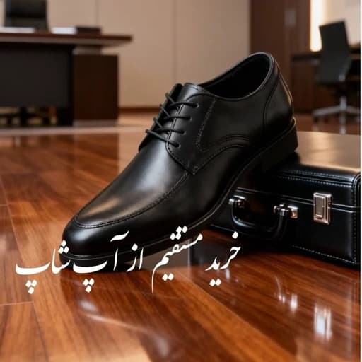 کفش چرم مجلسی بندی مردانه مدل ساعتی — تصویر ۲