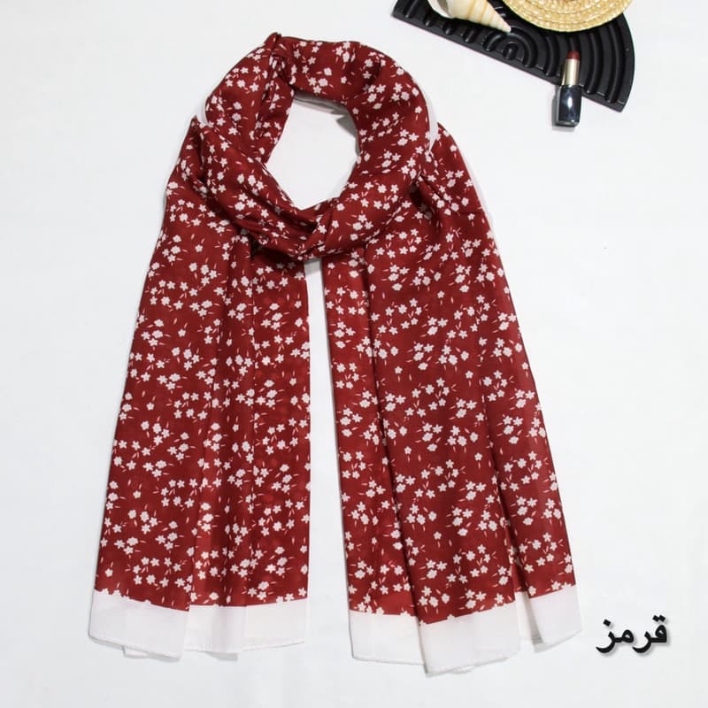 شال زنانه مدل نخی جدید طرح گل گلی کد ana-7063 — تصویر ۳