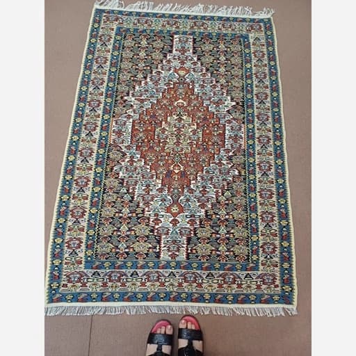 گلیم دستباف چاکدار سنندج دورو پشم پس کرایه