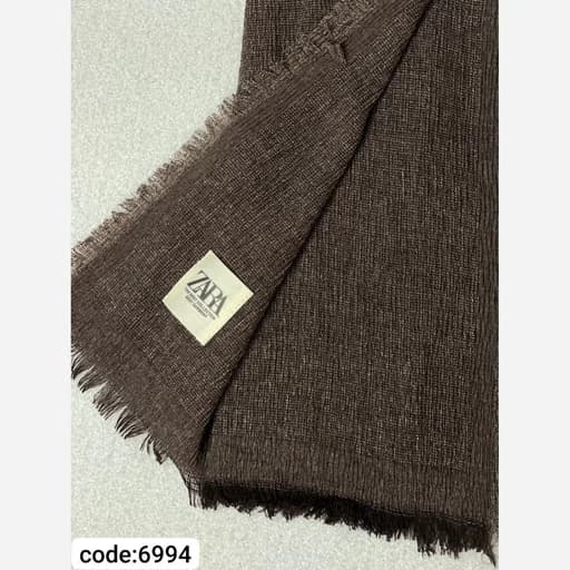 شال روسری شال کنف دور ریش zara و حصیری چهارخونه agha zadeh001