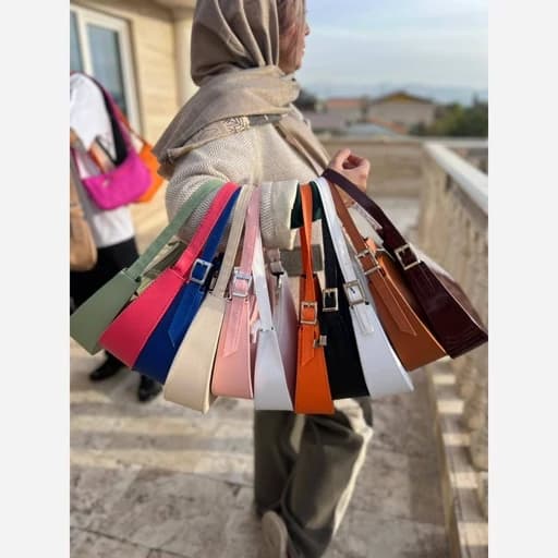 کیف زنانه قایقی کیف مدل قایقی زنانه کیف مجلسی ترند سال ورنی مات چرم دخترانه رنگی رودوشی و دستی