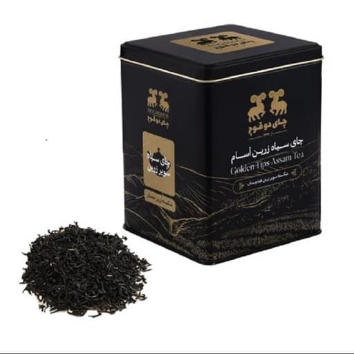 چای شکسته سوپر زرین اعلا قوطی فلزی دو قوچ - 450 گرم — تصویر ۲